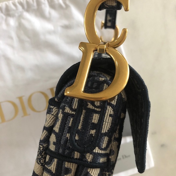 Dior Oblique Embroidered Saddle Bag - Picture 10 of 16